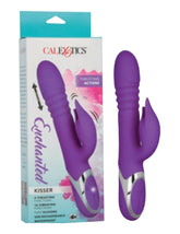 Enchanted Kisser Purple Silicone Rotating and Thrusting Vibrator with Clitoral Stimulator, Rechargeable, Waterproof, 12 Vibration Functions, 4 Shaft Rotation, 4 Thrusting Actions VIBRATORS-RABBIT